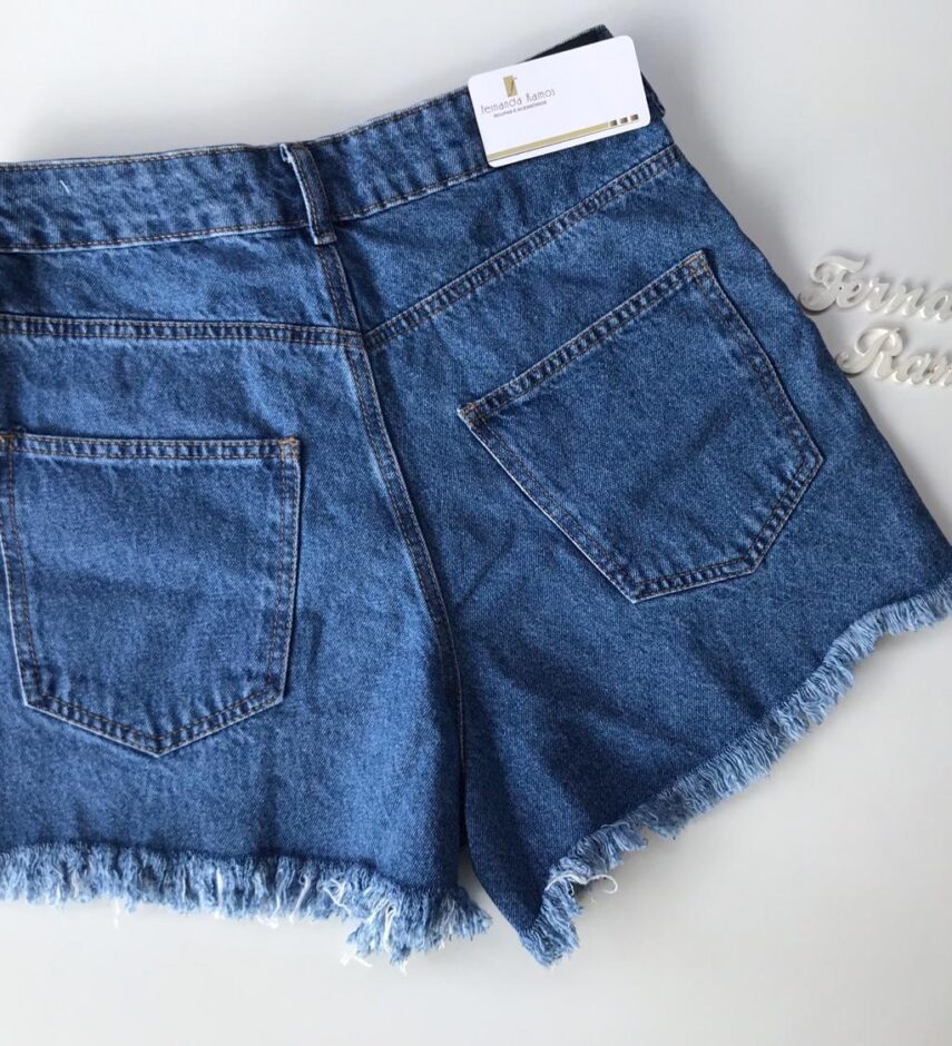 Short Jeans Bolso Chapado - Fernanda Ramos Store