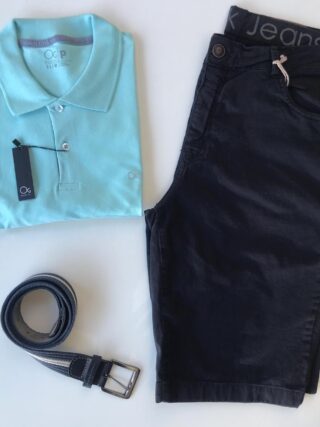 Camiseta Polo Azul Bebe - Fernanda Ramos Store