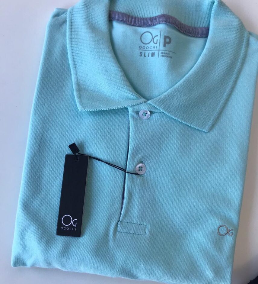 Camiseta Polo Azul Bebe - Fernanda Ramos Store
