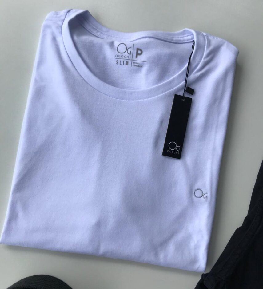 Camiseta Masculina Ogochi Básica Cor Branco - Imagem 2