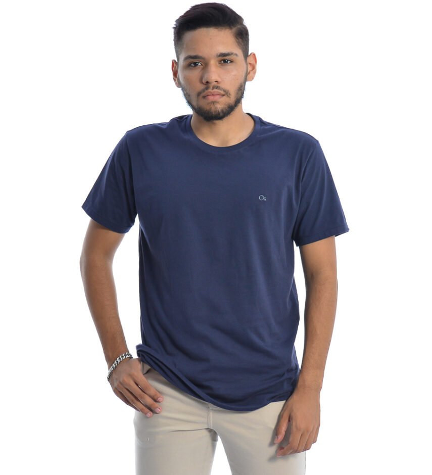 Camiseta Masculina Ogochi Básica Cor Azul Marinho - Fernanda Ramos Store