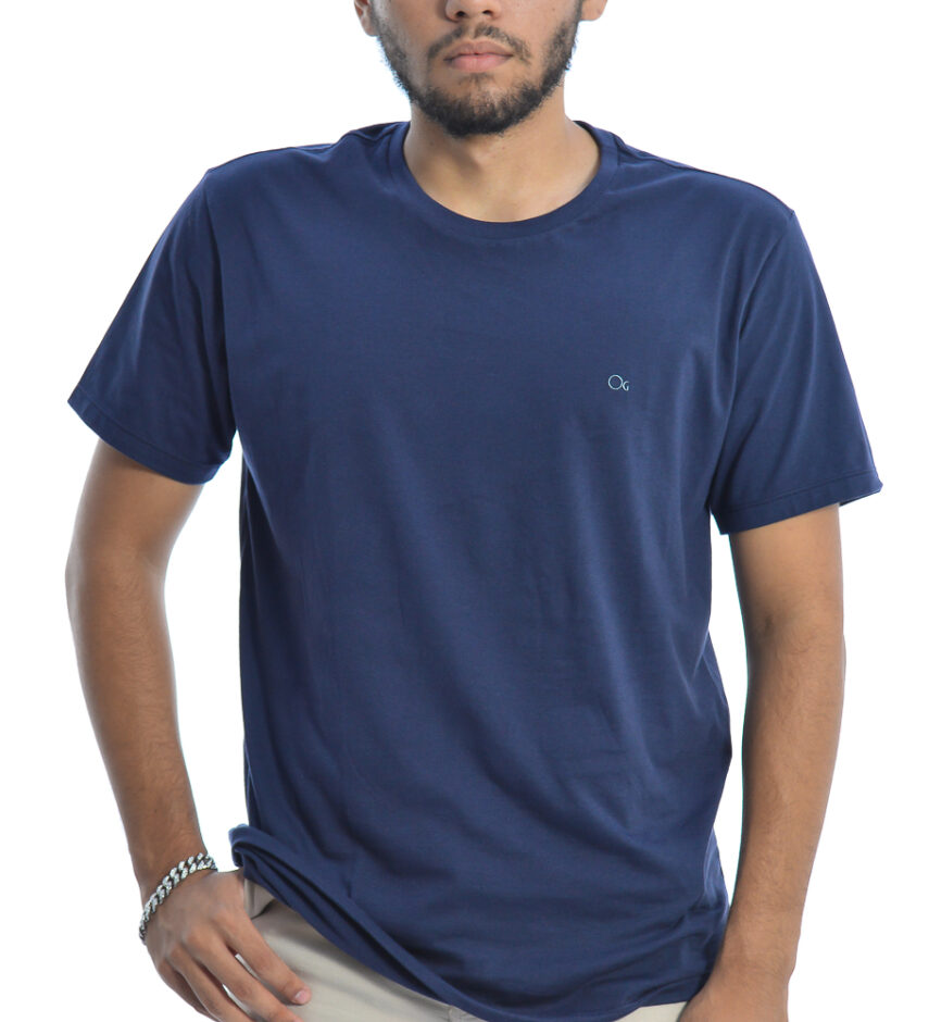 Camiseta Masculina Ogochi Básica Cor Azul Marinho - Fernanda Ramos Store