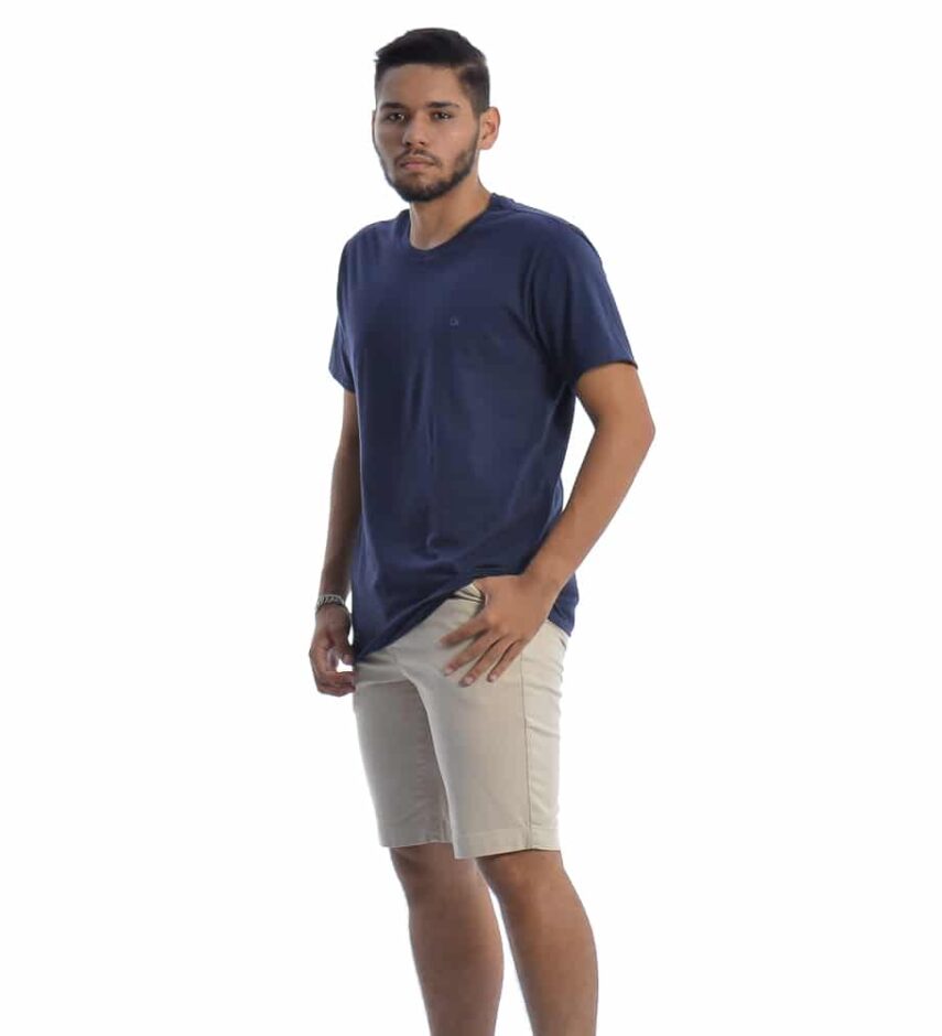 Camiseta Masculina Ogochi Básica Cor Azul Marinho - Fernanda Ramos Store