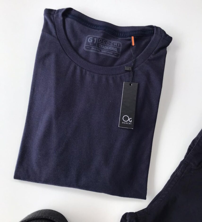 Camiseta Básica Plus Azul Marinho - Fernanda Ramos Store