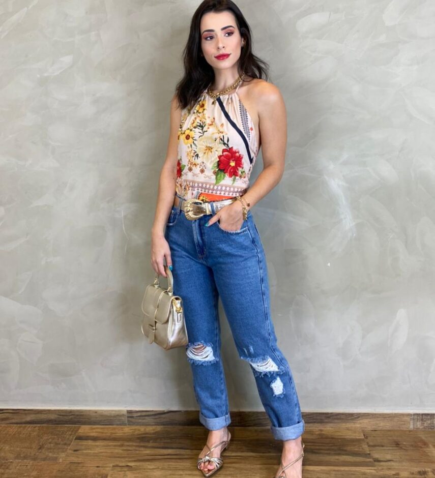Blusa Estampada com Amarração - Imagem 2