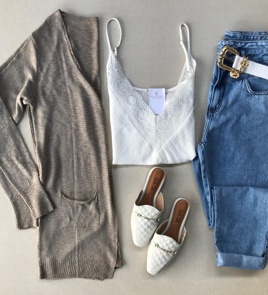 Cardigan Tricot Bege