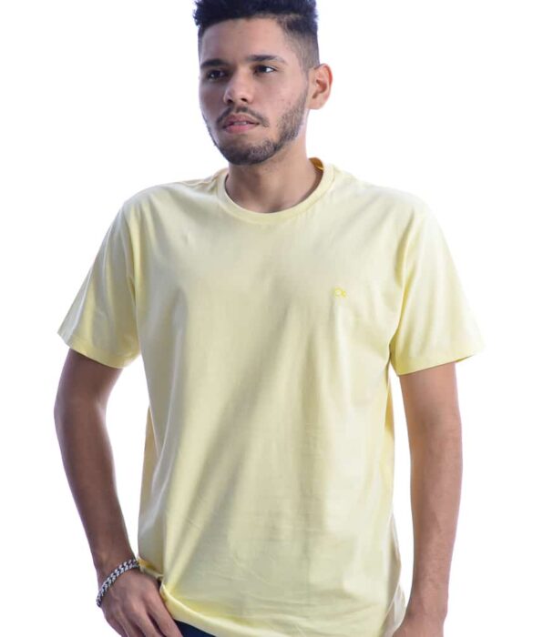 Camiseta Masculina Ogochi Básica Amarela - Fernanda Ramos Store