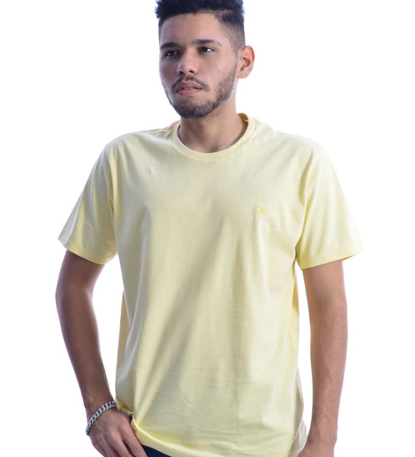 Camiseta Masculina Ogochi Básica Amarela - Fernanda Ramos Store