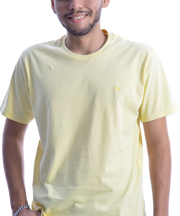 Camiseta Masculina Ogochi Básica Amarela - Fernanda Ramos Store