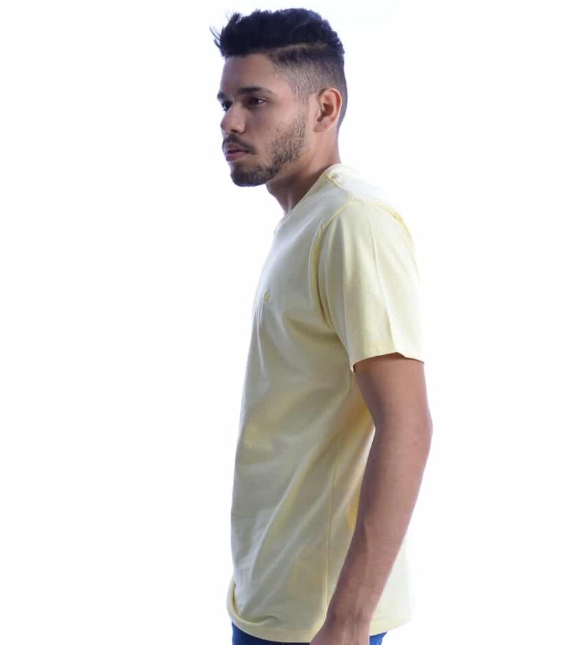 Camiseta Masculina Ogochi Básica Amarela - Fernanda Ramos Store