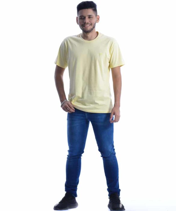 Camiseta Masculina Ogochi Básica Amarela - Fernanda Ramos Store