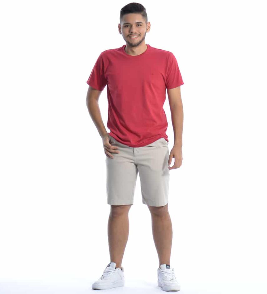 Camiseta Masculina Ogochi Básica Vermelho - Fernanda Ramos Store