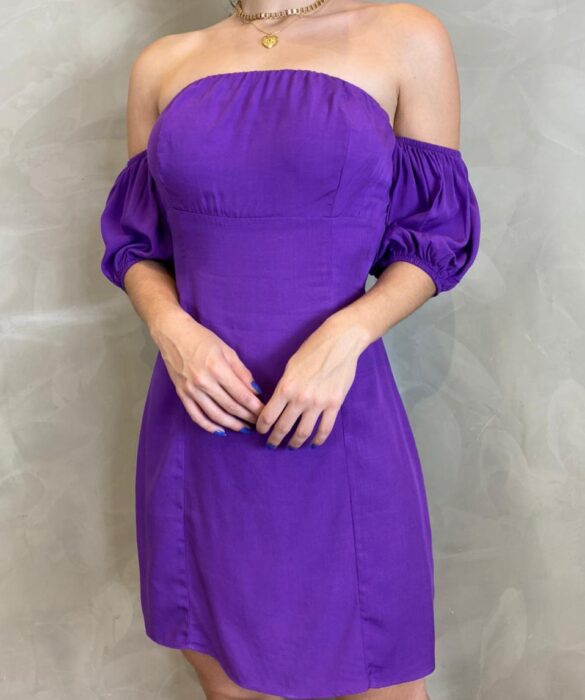 Vestido Curto com Bojo Roxo - Fernanda Ramos Store