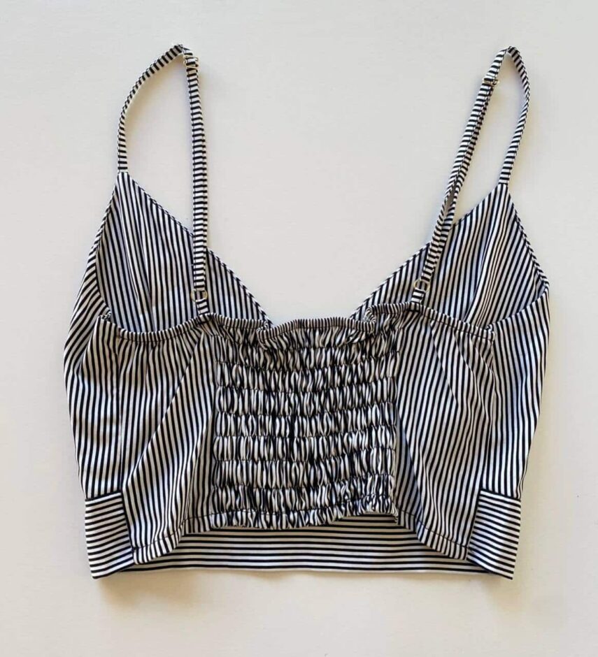 Cropped Feminino sem Bojo Helena Listrado - Fernanda Ramos Store