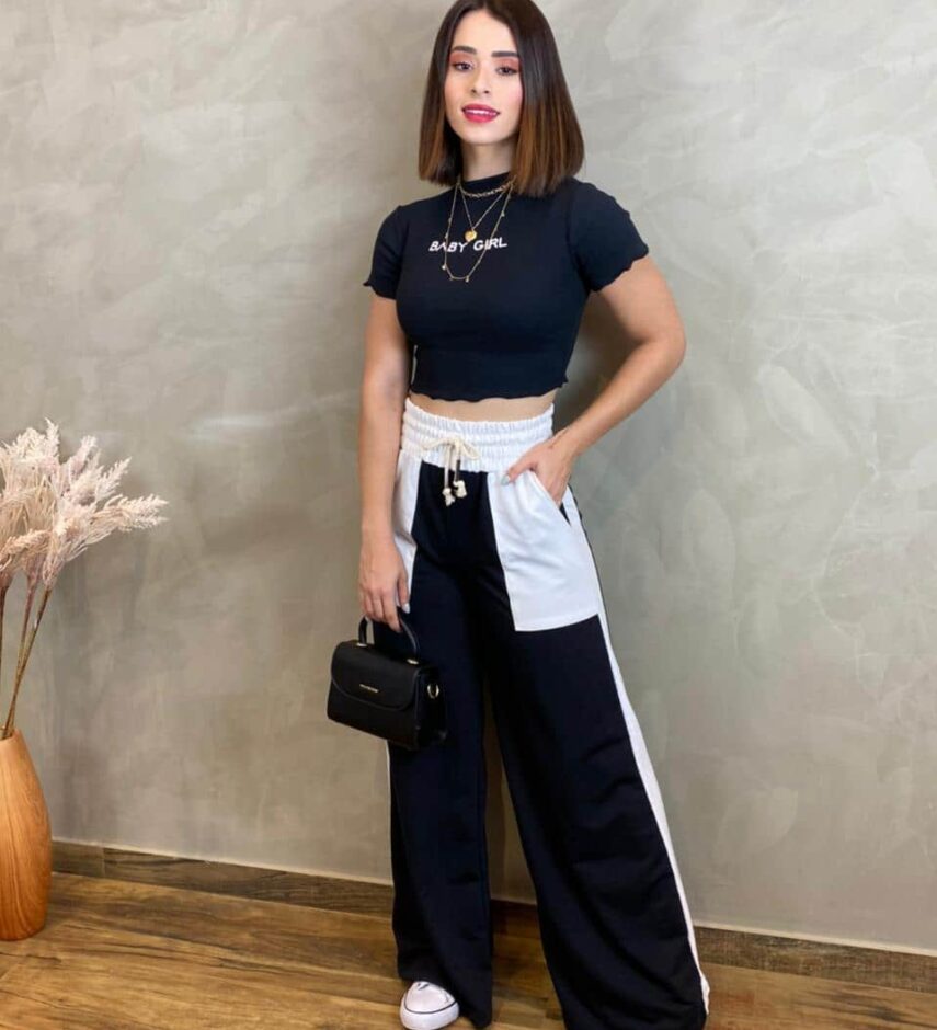 fernandaramosstore com br calca feminina preta com bolso