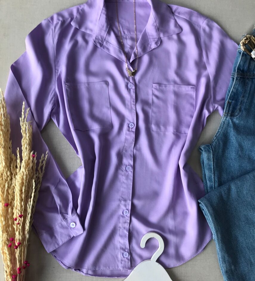 Camisa Feminina Social Lavanda - Fernanda Ramos Store