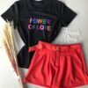 Short Feminino com Cinto Vermelho - Fernanda Ramos Store