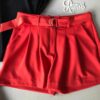 Short Feminino com Cinto Vermelho - Fernanda Ramos Store