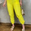 Calça Jogger Feminina Amarelo Flúor - Fernanda Ramos Store