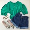 Cropped Feminino sem Bojo Verde - Fernanda Ramos Store