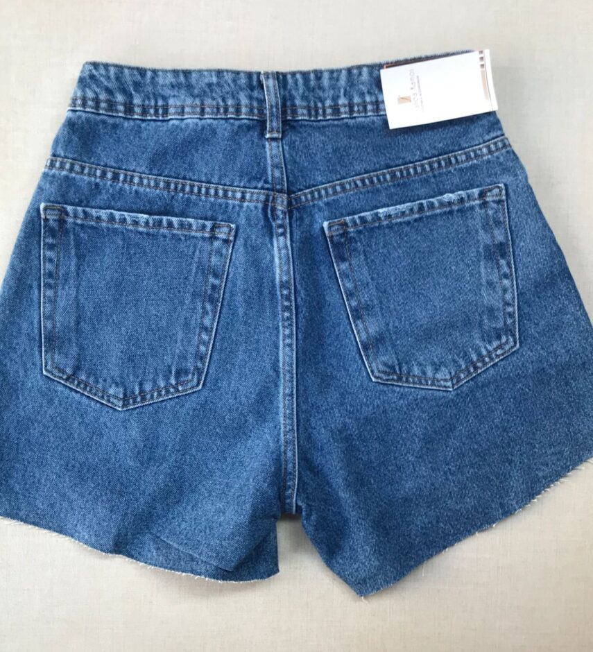 Short Jeans Feminino Mom Barra a Fio - Fernanda Ramos Store