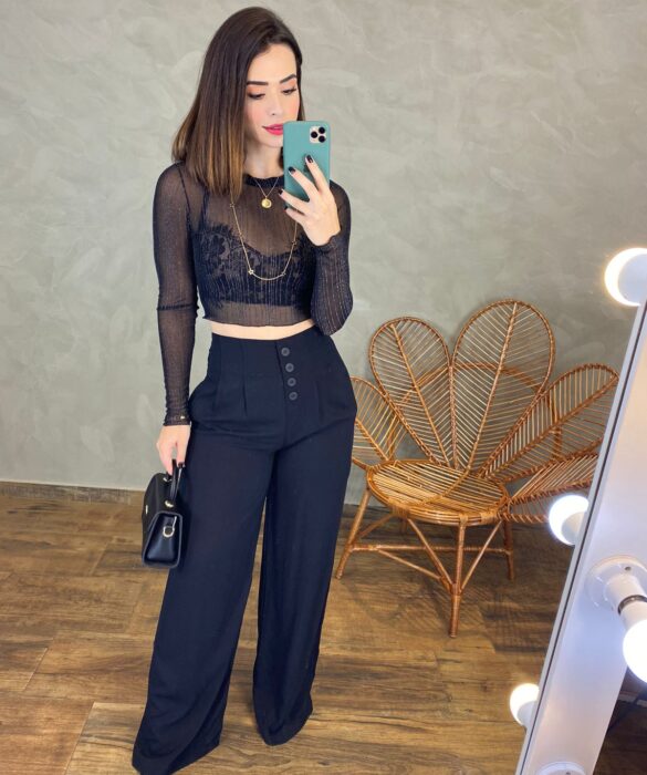 Cropped Feminino sem Bojo Tule - Fernanda Ramos Store