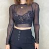 Cropped Feminino sem Bojo Tule - Fernanda Ramos Store