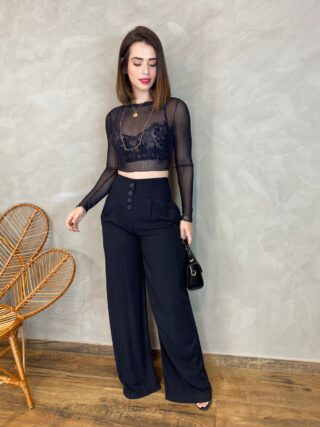 Cropped Feminino sem Bojo Tule - Fernanda Ramos Store