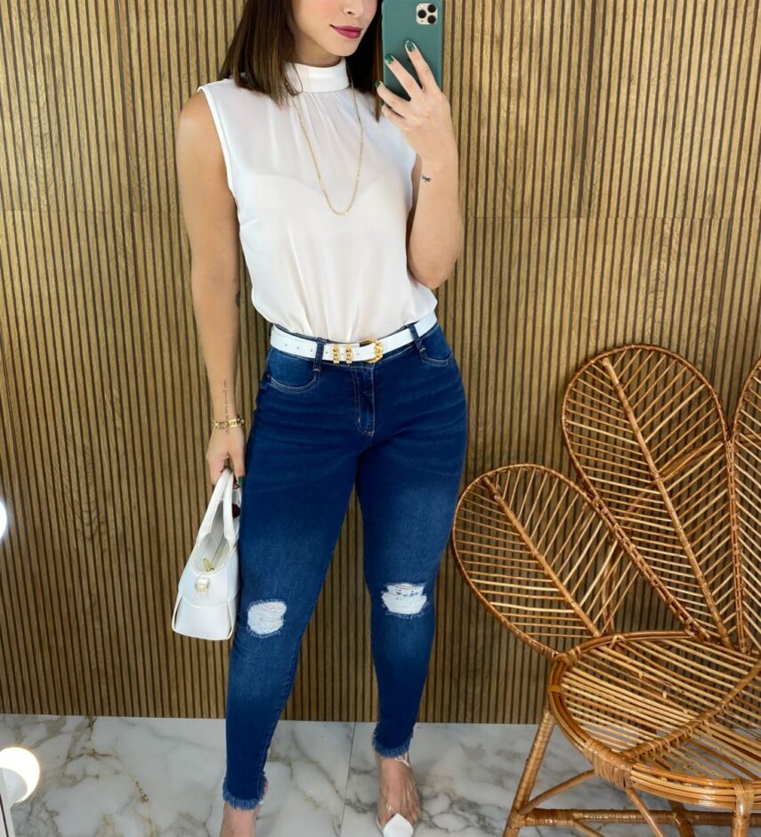 Regata Feminina Branca - Fernanda Ramos Store