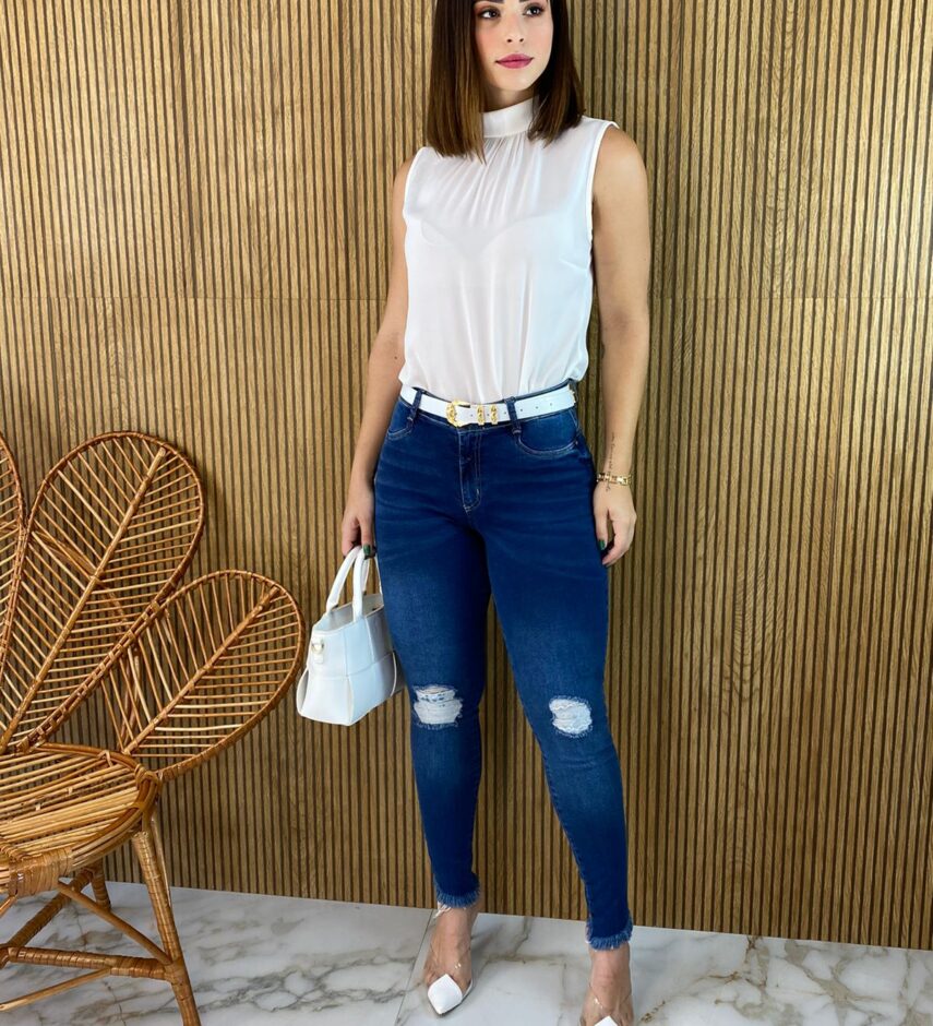 Regata Feminina Branca - Fernanda Ramos Store