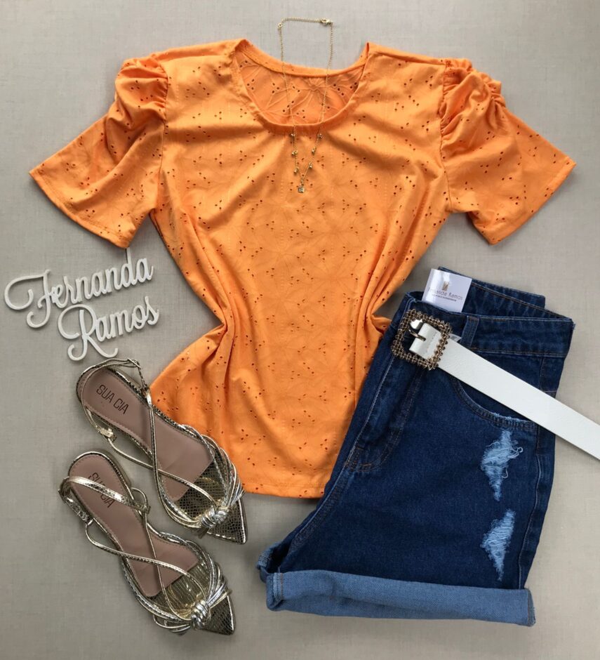 fernandaramosstore com br blusa feminina manga curta lese laranja 2