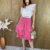 fernandaramosstore com br saia midi rosa poa com babado