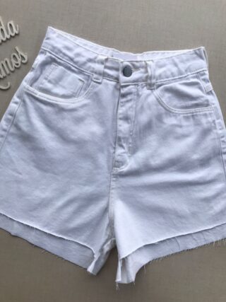 Short Jeans Feminino Branco - Fernanda Ramos Store