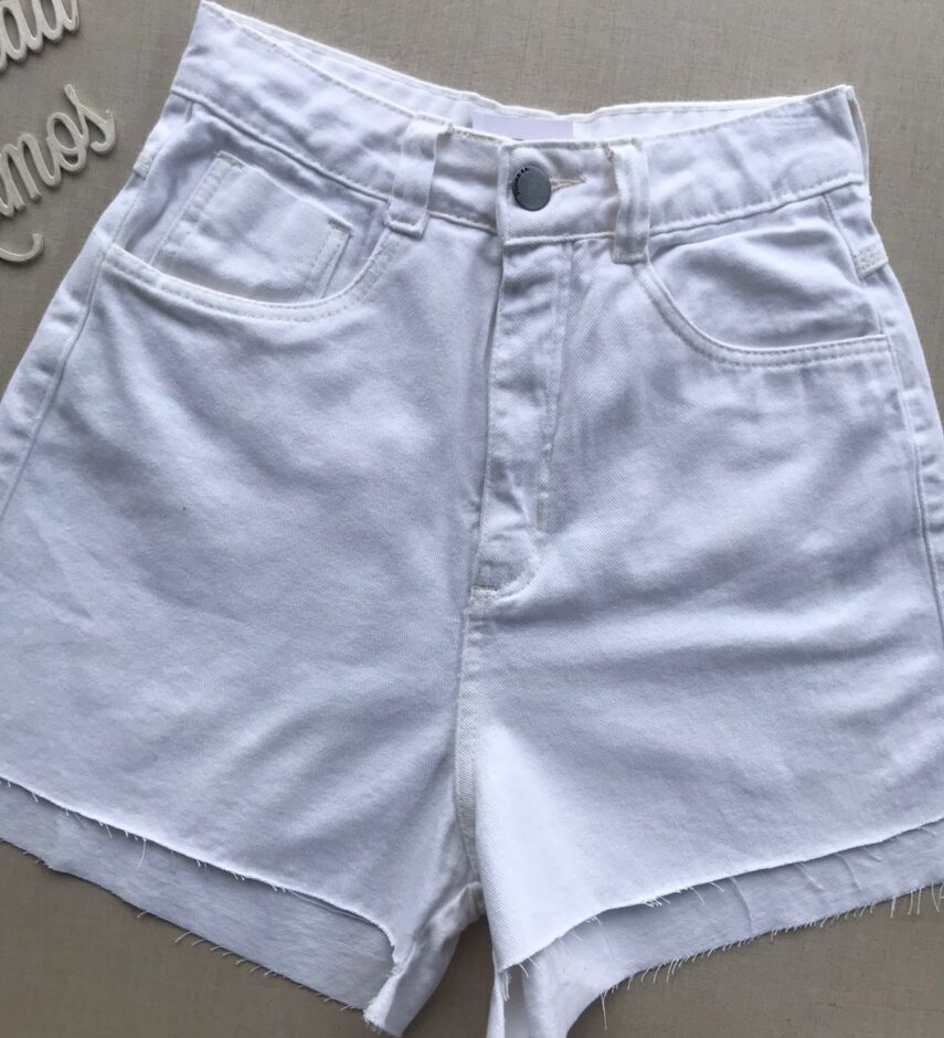 Short Jeans Feminino Branco - Fernanda Ramos Store
