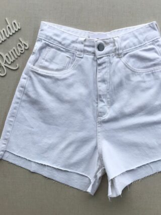 Short Jeans Feminino Branco - Fernanda Ramos Store