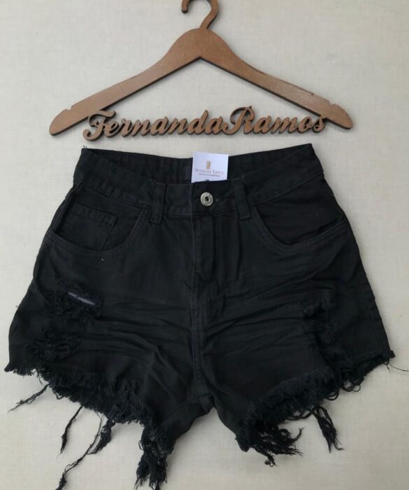 fernandaramosstore com br short jeans feminino preto