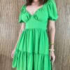 Vestido Curto sem Bojo Verde - Fernanda Ramos Store