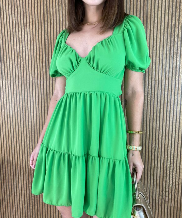 Vestido Curto sem Bojo Verde - Fernanda Ramos Store