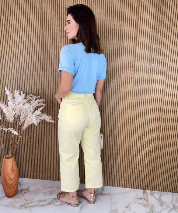 fernandaramosstore com br calca jeans feminina pantacourt amarelo 1