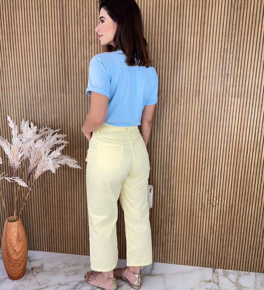 fernandaramosstore com br calca jeans feminina pantacourt amarelo 1