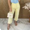 fernandaramosstore com br calca jeans feminina pantacourt amarelo