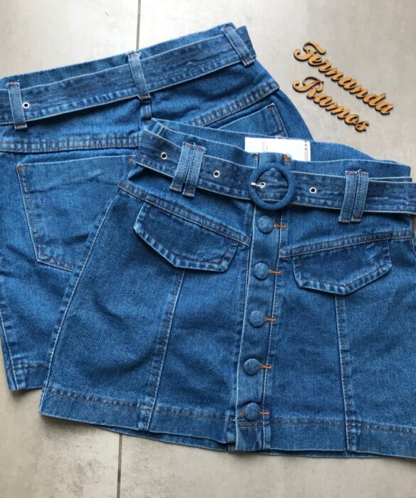 fernandaramosstore com br saia jeans feminina botao forrado