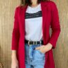 Blazer Moletinho Feminino Vermelho - Fernanda Ramos Store