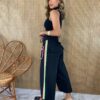 Calça Feminina Moletom Pantacourt Preta - Fernanda Ramos Store