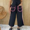 Calça Feminina Moletom Pantacourt Preta - Fernanda Ramos Store