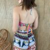 Conjunto Cropped com Bojo e Short Estampado com Amarração - Fernanda Ramos Store