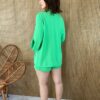 Conjunto Short Cropped com Bojo e Cardigan Verde - Fernanda Ramos Store