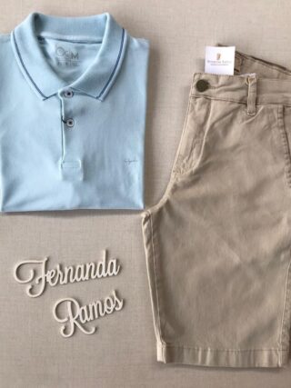 Polo Masculina Ogochi Azul - Fernanda Ramos Store