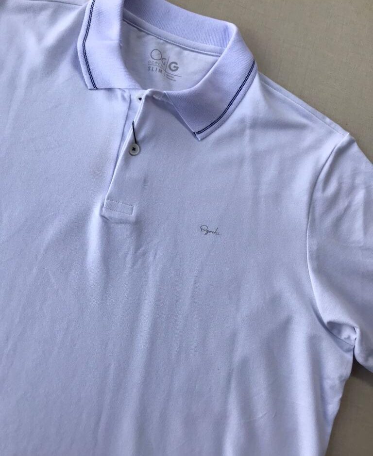 Polo Masculina Ogochi Branca - Fernanda Ramos Store