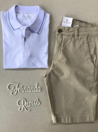 Polo Masculina Ogochi Branca - Fernanda Ramos Store